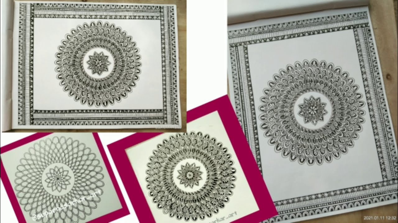 Mandala Grid Tutorial || Huge Mandala Art || Mandala Grid for beginner ...