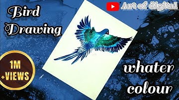 Watercolor Bird Tutorial for Beginners 🦜 || How to Paint a Bluebird ||🦅