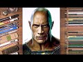 Drawing Black Adam (Dwayne Johnson) | drawholic