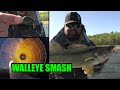 Walleye with the old Jig N Leech | Post cold-front Walleye!