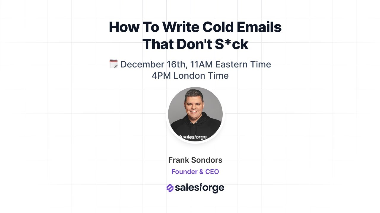 How To Write Cold Emails That Don't S*ck - YouTube