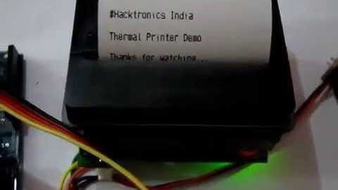 Thermal Printer Demo Using Arduino