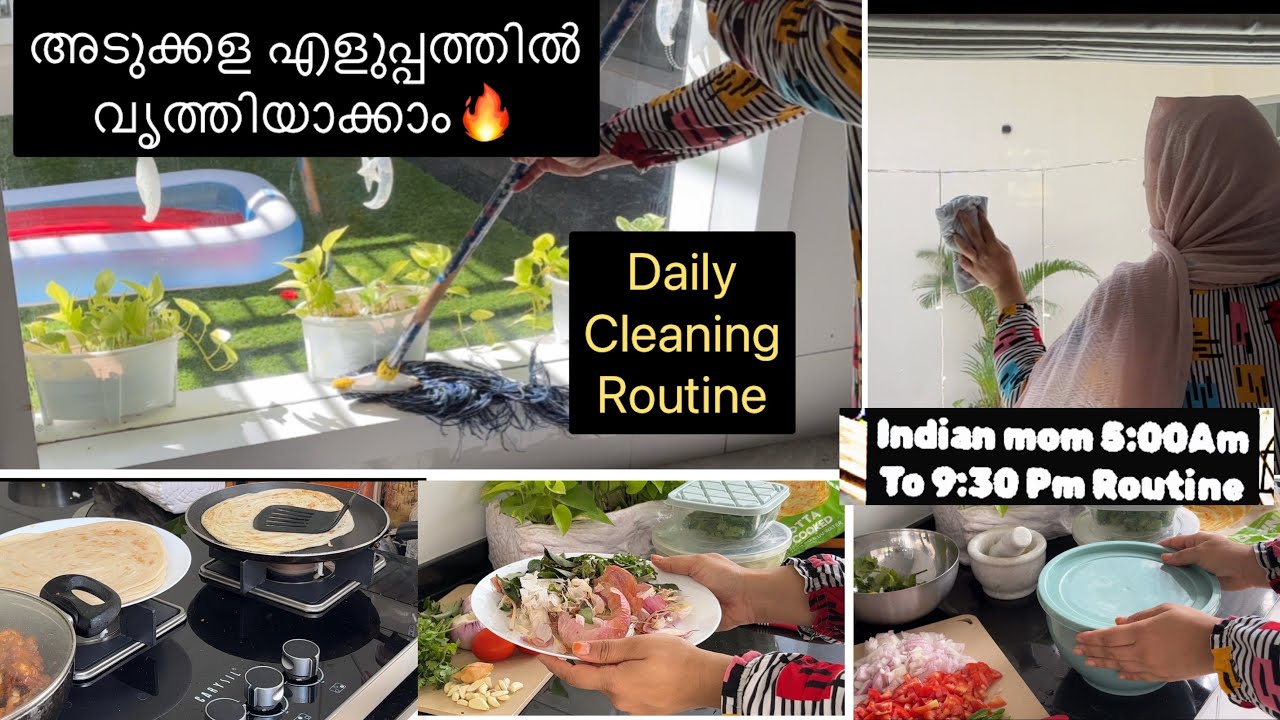 Indian mom busy morning routine with school going kid and baby at home