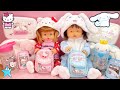 DISFRACES para el COLE ANI y ONA son HELLO KITTY vs CINNAMOROLL Vídeos para niñas de muñecas bebe