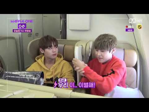 Pink Sausage Moment On Wannaone Go Eps 3 Park Woojin Park Jihoon