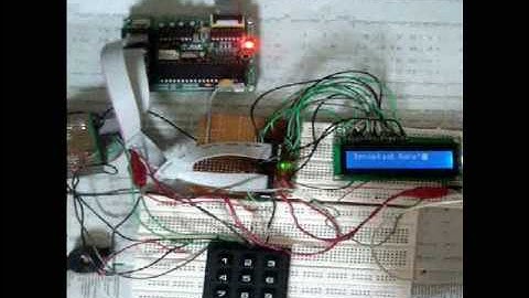 PIC Controlled 16x2 LCD Display and 3x4 Matrix Keypad Security Interface