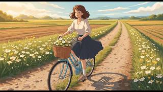 A Quiet Countryside Bicycle Ride | Soft Gravel Sounds and Summer Fields screenshot 5