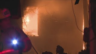 Wind driven fire rips through East Buffalo neighborhood