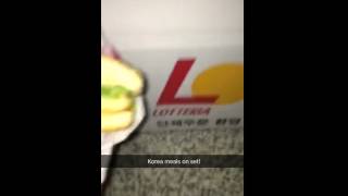 151029 Ki Hong Lee Snapchat Story - Meals On Set Appreciation