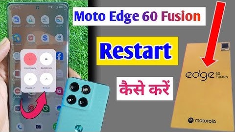 Motorola edge 60 fusion restart kaise kare/How to restart setting in moto edge 60 fusion