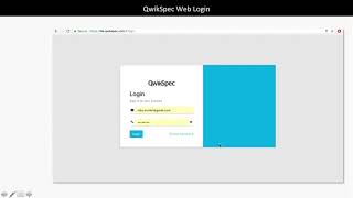 QwikSpec Lite - Web Actions : Initial Login
