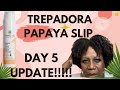 #30dayhairdetox Bomb Wash and Go Using Trepadora Papaya Slip Day 5 Update #nooilsnobutters
