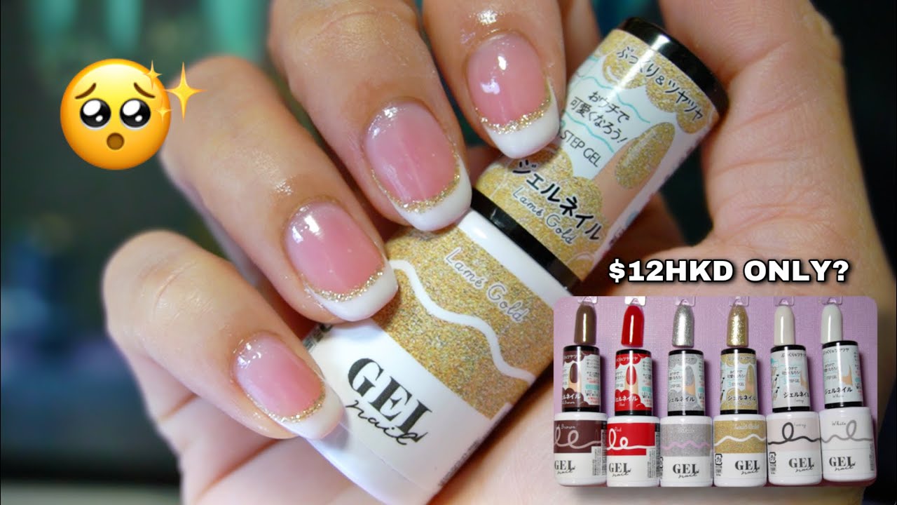 Daiso Gel Polish Swatches & French Glitter Nail Art YouTube