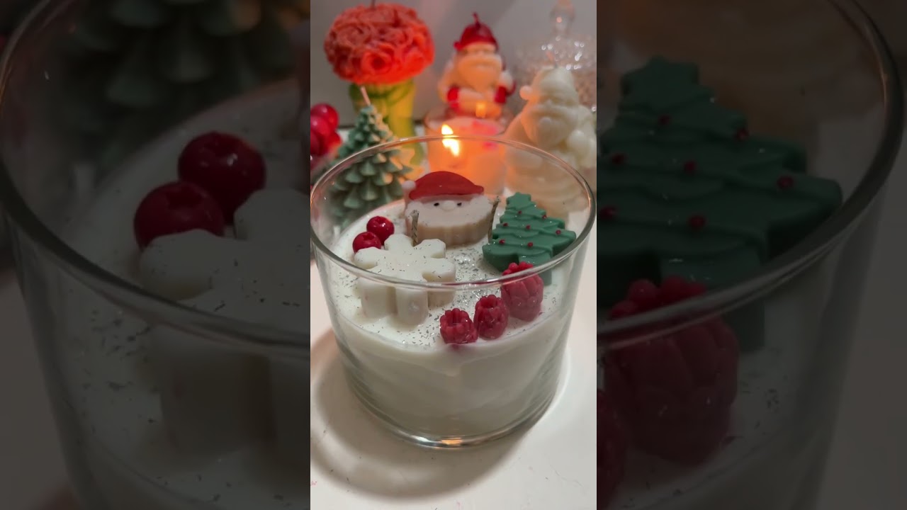 DIY Christmas Candles at Home 🕯️ | Easy & Beautiful Candle Making Tutorial