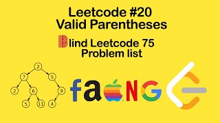 Leetcode #20. Valid Parentheses Solution - Blind 75 Leetcode Questions