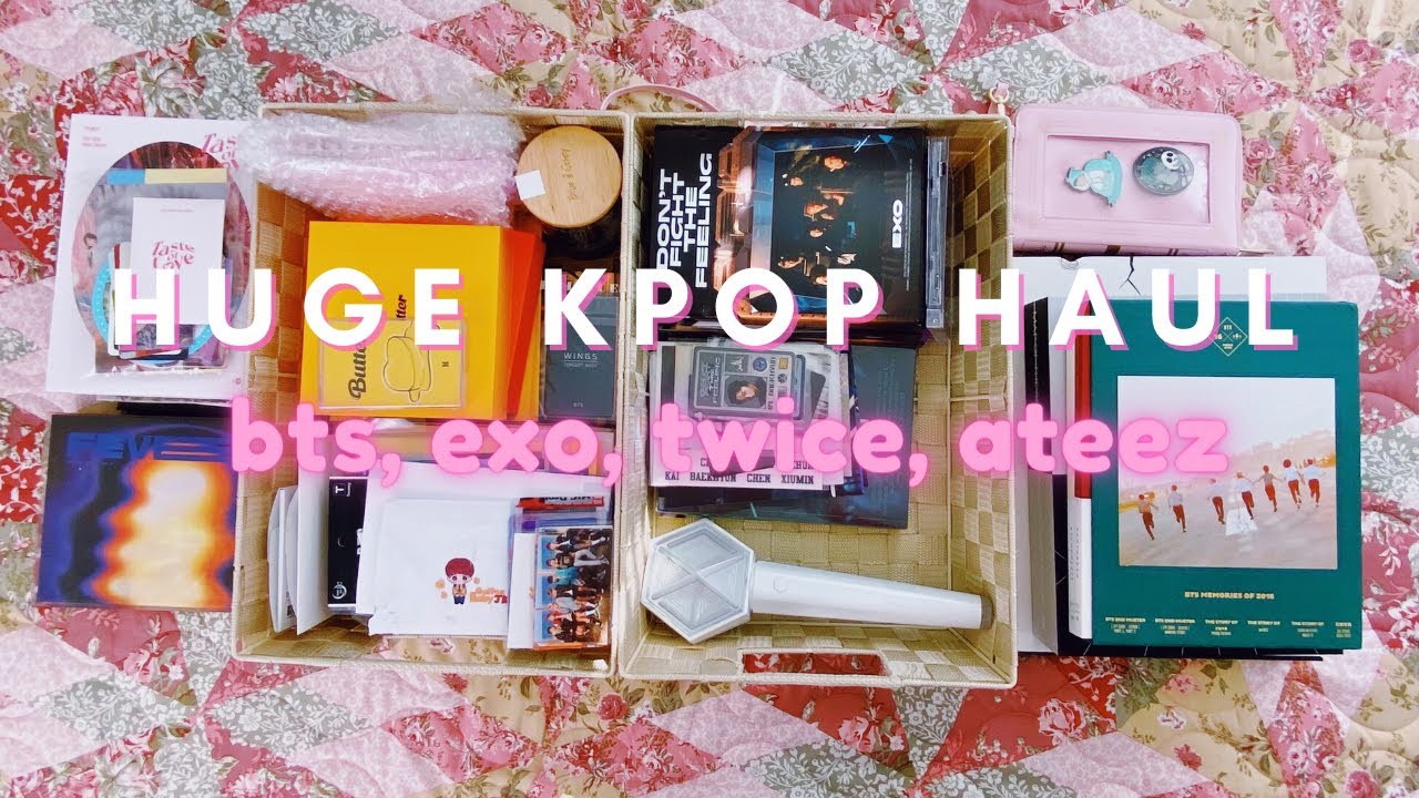♡ huge kpop haul: bts, exo, twice, ateez ♡