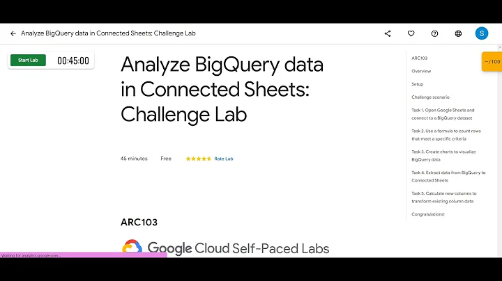 [UPDATED] Analyze BigQuery data in Connected Sheets: Challenge Lab || #qwiklabs #ARC103