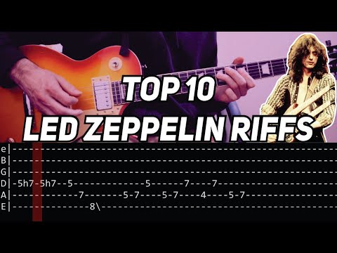 TOP 10 LED ZEPPELIN RIFFS (with tab)