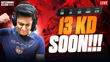 13KD IN CONQUEROR LOBBY🔥| CHICKEN DINNER STREAK😎| #bgmilive #shortsfeed  #facecam #trending