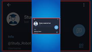 🚀 Best Telegram Bot Every Student Must Try! 📚 | Free Study Material Bot #shorts