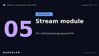 Nginx Advanced #05 | Stream Module | TCP + UDP Load Balancing