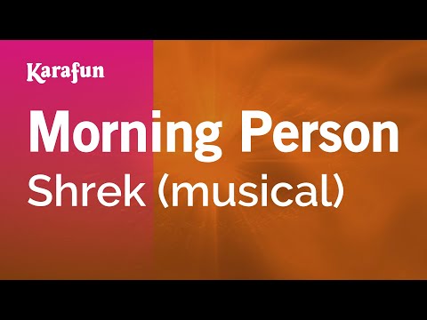 Morning Person - Shrek (musical) | Karaoke Version | KaraFun