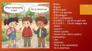 Learning Chinese - Speaking Practice 1-3-1 Who is he  (口语练习1-3-1 他是谁？）
