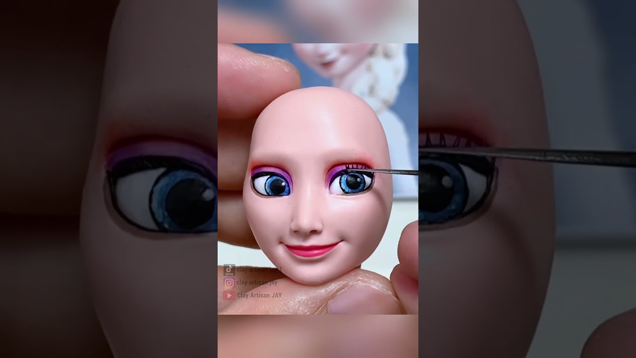 Clay Artisan JAY ：Crafting a Beautiful Elsa Princess Sculpture with Clay!