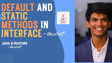 Default and Static Methods in Java 8 Explained in Telugu | #java8 #javaprogramming #coding