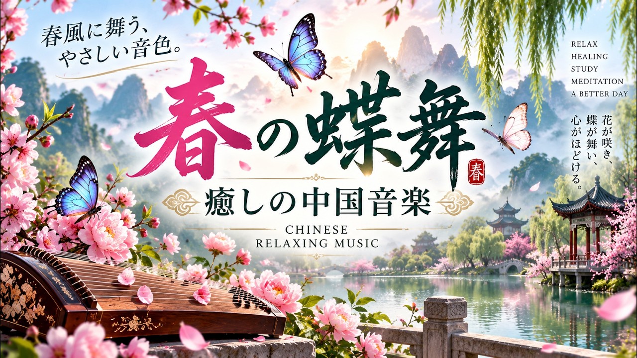 春の蝶舞 🦋 癒しの中国音楽｜古筝・二胡が奏でる優雅なChinese