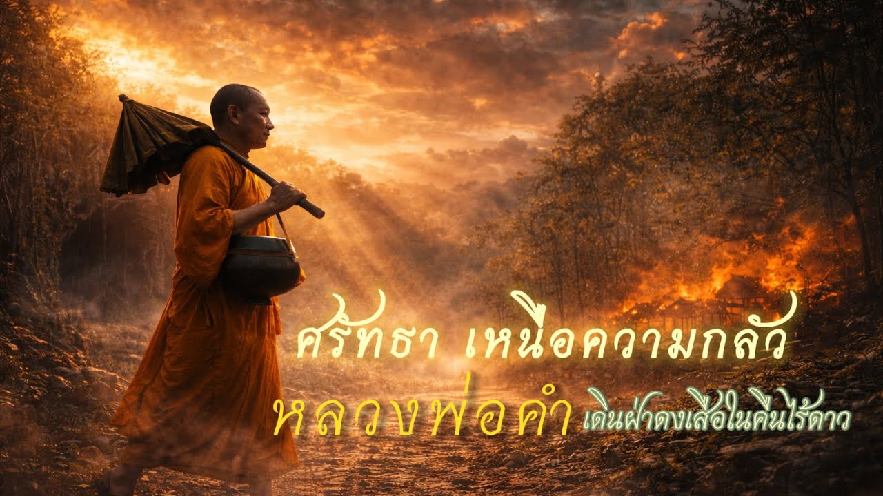 ศรัทธา เหนือความกลัวหลวงพ่อคำ เดินฝ่าดงเสือในคืนไร้ดาว #horror  #พระธุดงค์ 