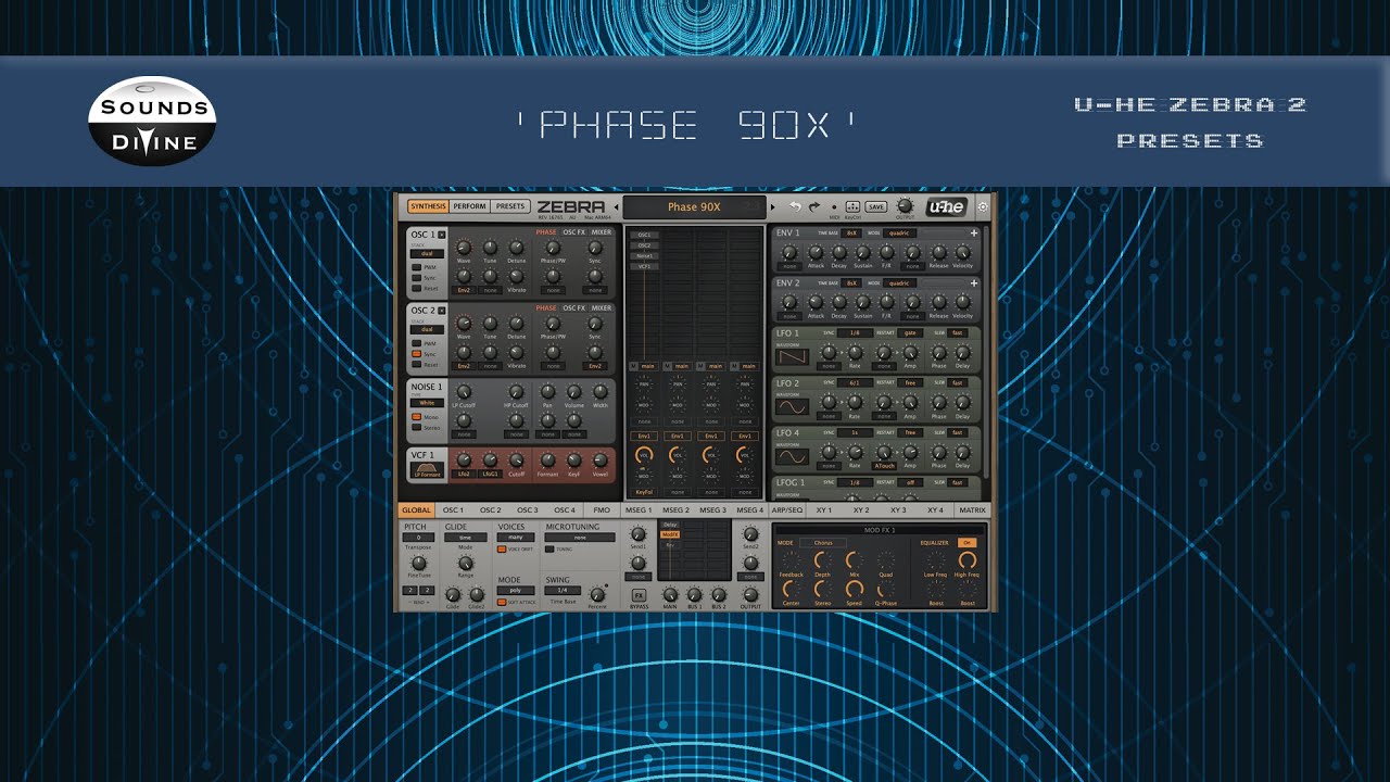 SoundsDivine 'Phase 90X' - U-he Zebra 2 - YouTube