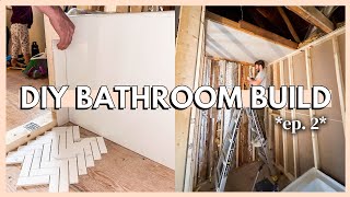 DIY BATHROOM BUILD EP. 2 | plumbing, electrical & permits *building our dream bathroom*