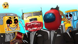 Dozer Vs Bus Eater Vs Truck Eater Vs Among Us - Coffin Dance Meme ( COVER )