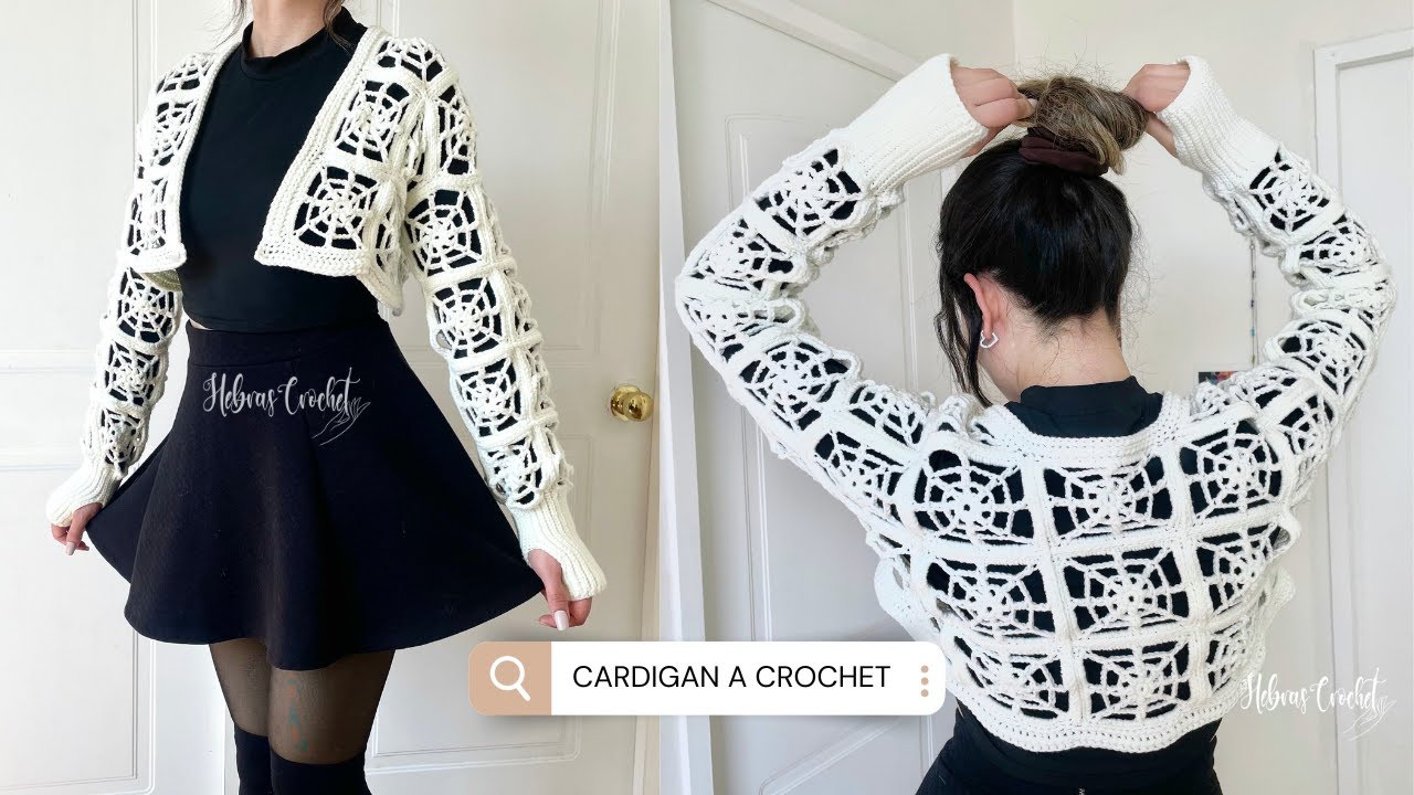 😳COMO TEJER CHALECO de TELARAÑAS🕸️con Granny Square | Tutorial Hebras Crochet