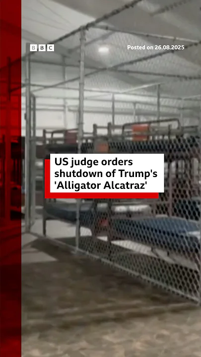 A US judge has ordered the shutdown of Donald Trump’s ‘Alligator Alcatraz’ detention centre #BBCNews