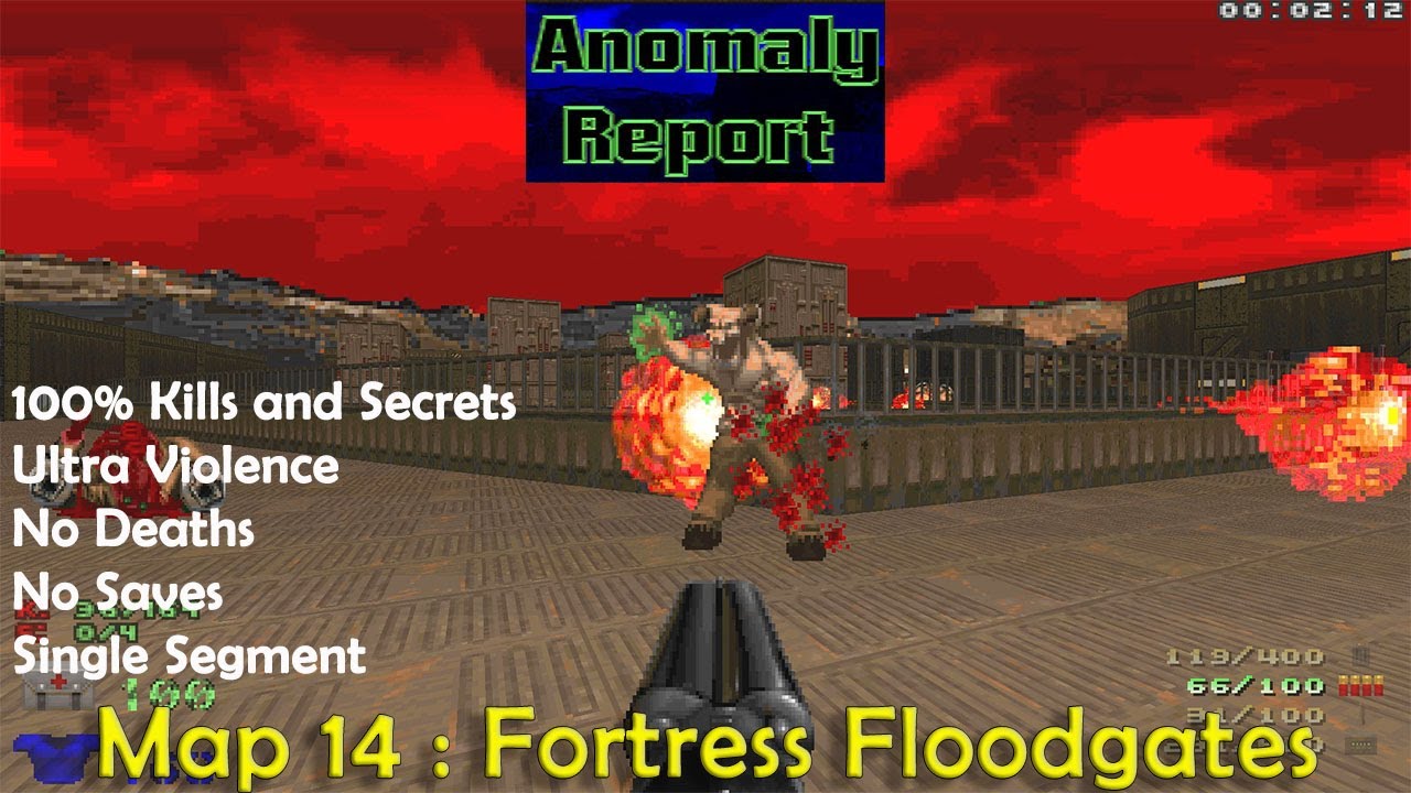 Doom 2 Anomaly Report Map 14 : Fortress Floodgates ( Ultra Violence 100 ...