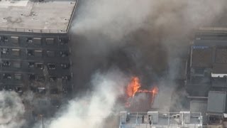 大阪・淀川の商店街で火災　５０台出動