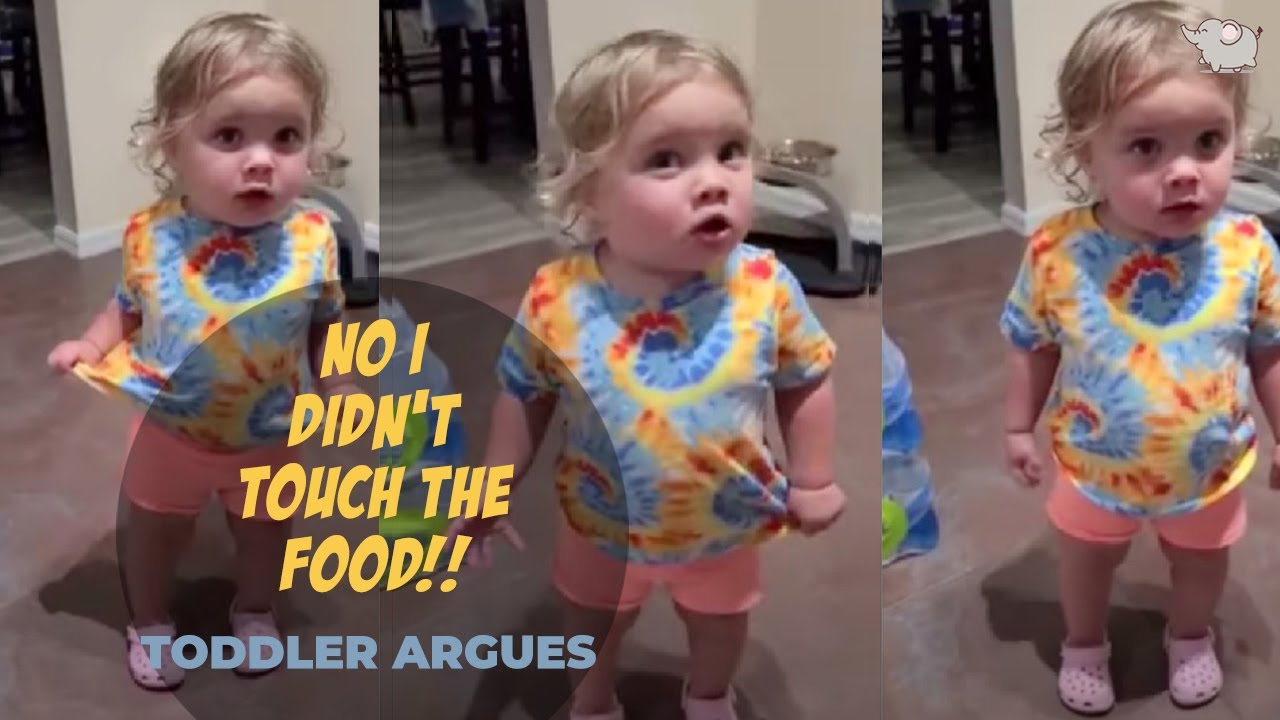 NO I DIDN'T TOUCH THE FOOD!! TODDLER ARGUING LILLY, DID YOU TOUCH