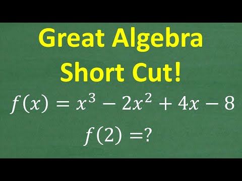 GREAT Algebra SHORT CUT: Synthetic Division