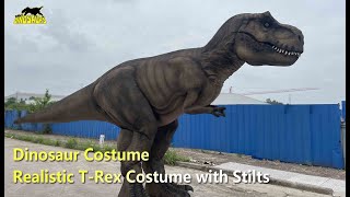 Jurassic Realistic T-Rex Costume with Stilts | Dinosaur Costume Resimi