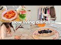 a quiet and cozy day | comfort meals, closet reset, daily routine