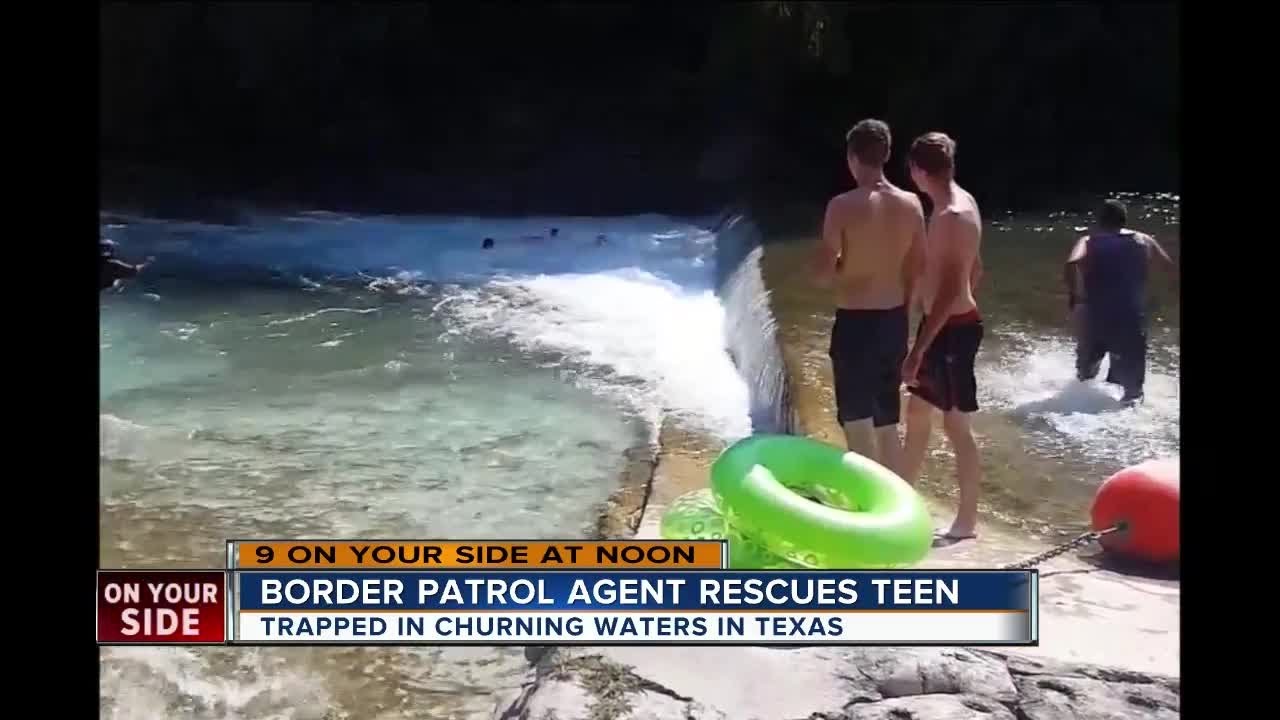 Border Patrol agent rescues teen - YouTube