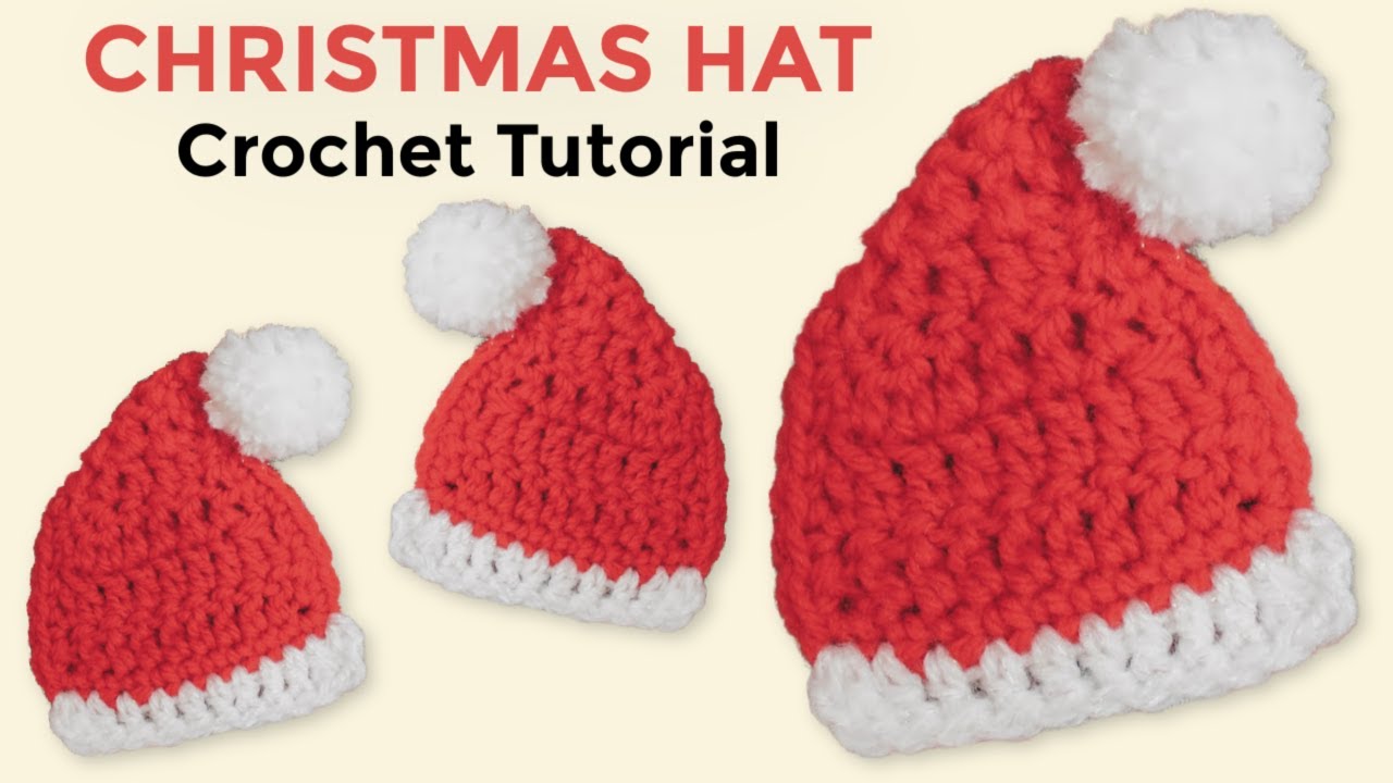 Mini Crochet Santa Hat Tutorial | Brunaticality