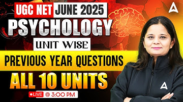UGC NET Psychology | All 10 Units Previous year Questions | By Anjali Ma