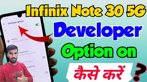 Infinix Note 30 5G me developer option kaise on kare | Infinix Note 30 5G developer option setting