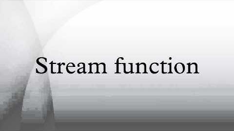 Stream function