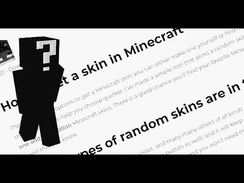 Random Minecraft Skin Generator - YouTube