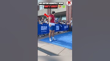 CAM SKATTEBO ACCIDENTALLY WEARS JAXSON DART’S JERSEY!😂👕#CamSkattebo #JaxsonDart #Giants #NFL