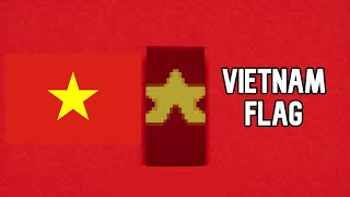 How to make the flag of VIETNAM in Minecraft!